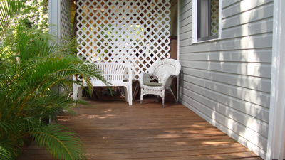 Downstairs deck